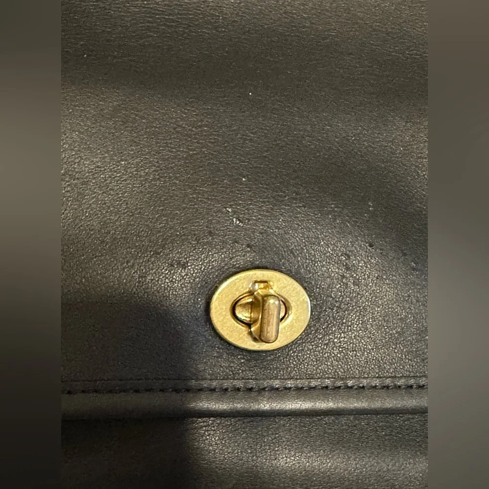 Vintage Coach Purse 9061 Rambler Legacy Black‎ Leather Crossbody Shoulder Bag - Picture 3 of 9